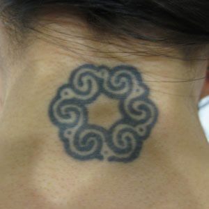 Five square inch professional tattoo before removal