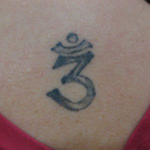 Three square inch professional tattoo before removal