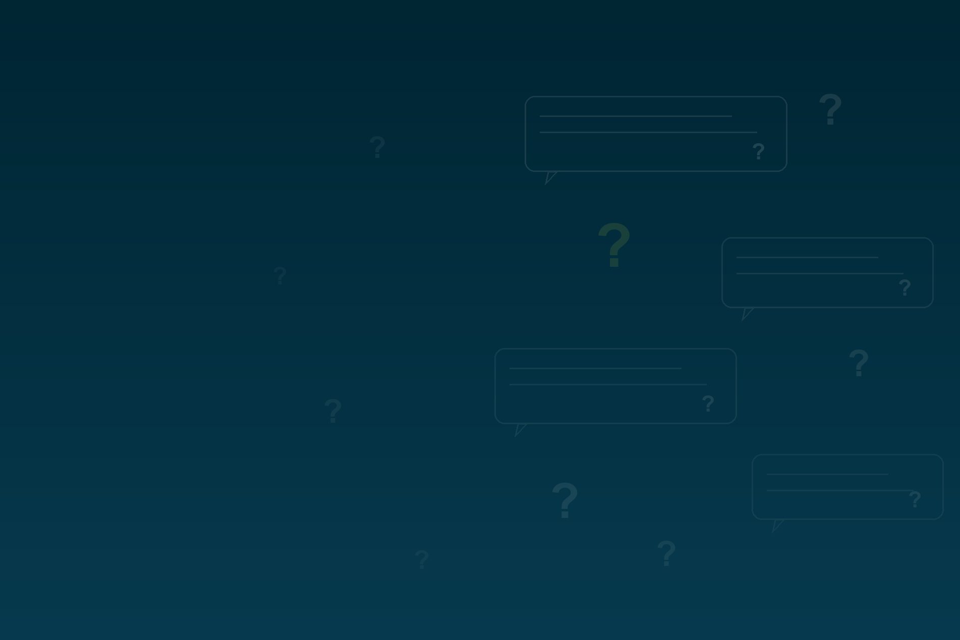 A wall of ghosted question bubbles
